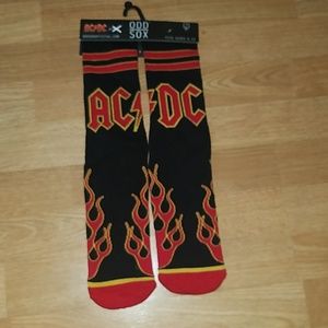 ODD SOX~AC DC RETRO MUSIC~FLAMES~MEN'S 6-13~NWT